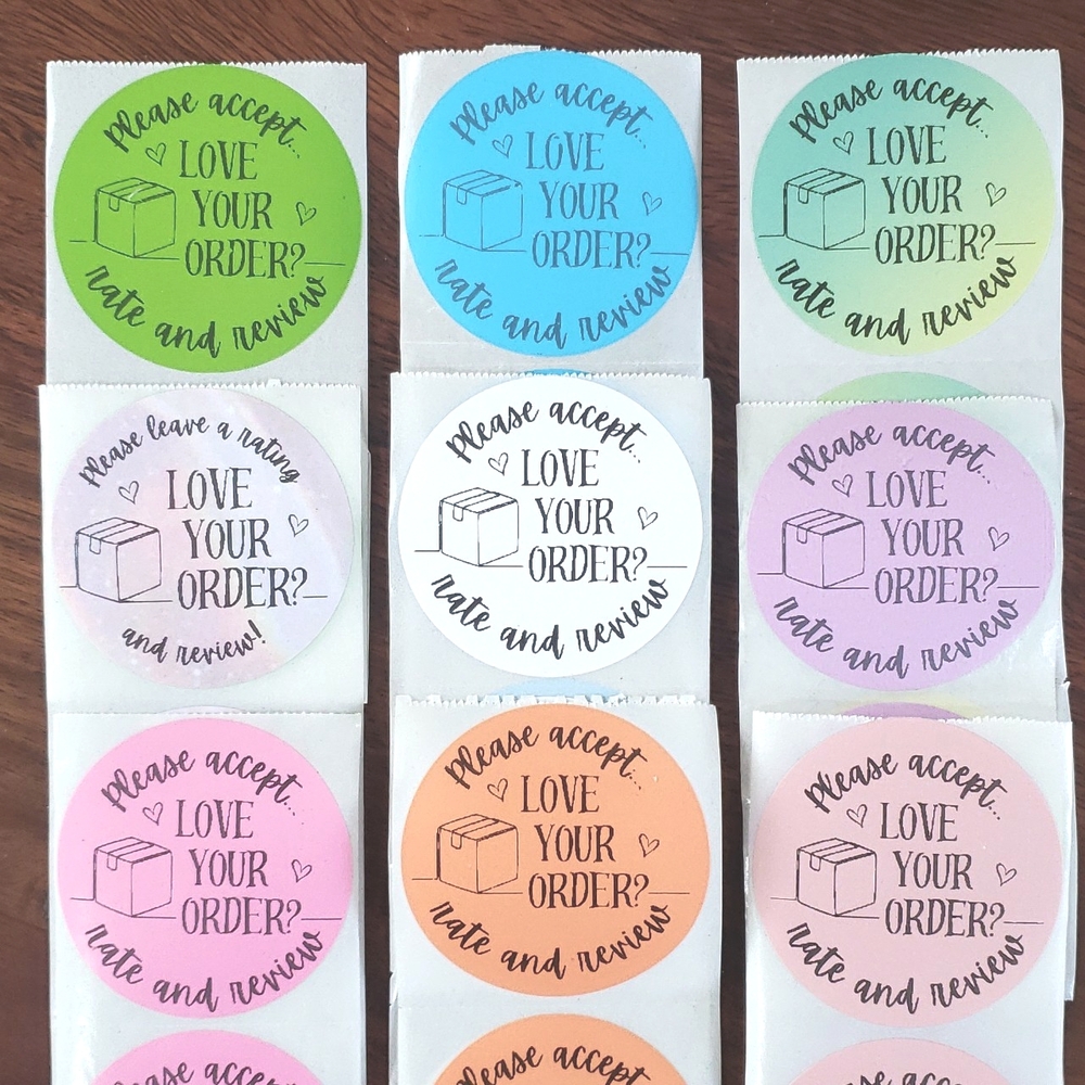 3/$15 STICKERS LABELS LARGE ROUND TWO INCH Set of 50 PLEASE RATE AND REVIEW - Picture 3 of 7